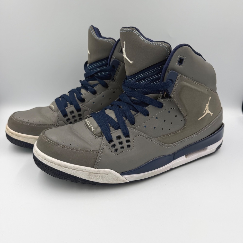 Nike Air Jordan SC-1 Mens Size 11.5 Gray Navy Blue High Top Basketball 2012